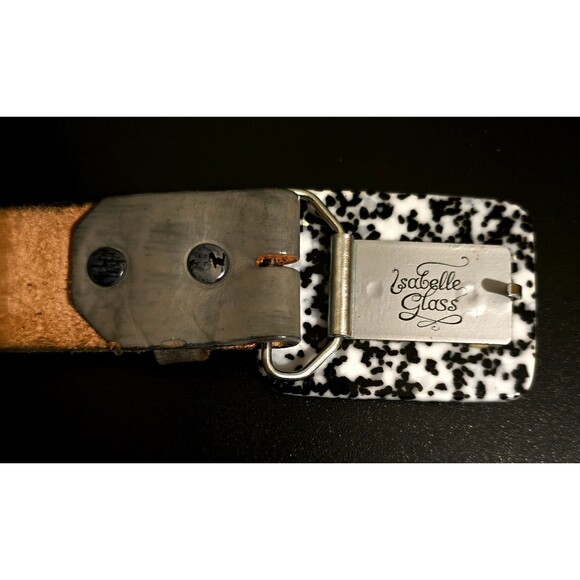 Isobelle Glass (Artist) 3D Belt Buckle and Dyed 41" Grey Belt. One of a Kind. - Picture 10 of 14